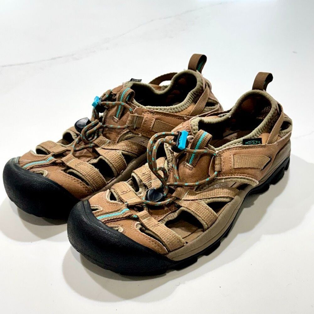 Keen Venice H2 Brown Leather Sandals. Size 7.